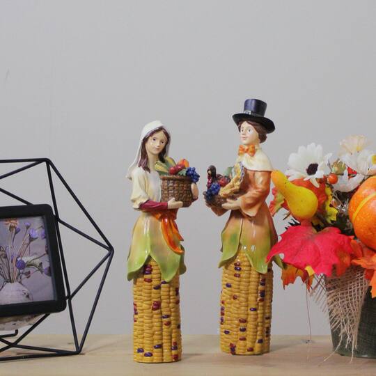Pilgrim Autumn Harvest Table Top Decorations, 2 Pack